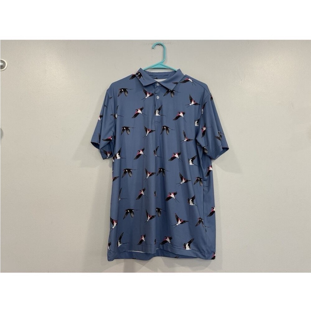 Waggle Golf Navy Short Sleeve Polo Shirt Large L